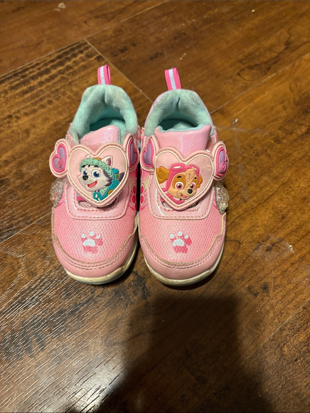 Paw Patrol Pink Light Up Sneakers Skye/Everest Toddler 7